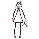 (PKT) (9905098) Adult Ladies Stick Woman Costume (UK 8-10)