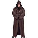 Myir JUN Umhang mit Kapuze, Kostüm Herren Robe mit Kapuze Halloween Cape Gewand Karneval Fasching...