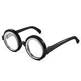 flintronic Spielzeugbrille, Brille Nerd, Runde Brillen mit Klaren Gläsern, Anziehbrille für...