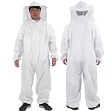 Bienenanzug, Bienen Schutzkleidung, Imkerjacke, Ganzkörper-Imkeranzug mit Runder Schleierhaube für...