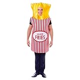 thematys Pommes Frites Kostüm – Lustiger Fast-Food Onesie, Einheitsgröße 160-185cm, Ideal für...