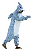 wotogold Herren Tier Shark Pyjamas Cosplay Kostüme XX-Large Hellblau