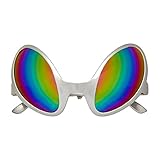 Widmann - Brille Alien mit holografischen Gläsern, Außerirdischer, Weltall, Weltraum, Space,...