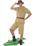 Smiffys Safari-Mann Kostüm, mit Hemd, Shorts, Gürtel und Hut
