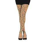 MIMIKRY Strumpfhose mit Blätter Ranken Haut/Grün Efeu Poison Ivy Wald Elfe Fee Mutter Natur...