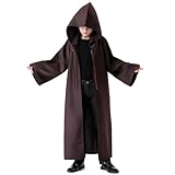 Banchif Braun Umhang mit Kapuze, Kapuzen Roben Kinder Halloween Cosplay Kostüm Karneval Kinder...
