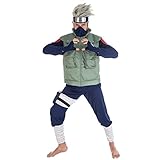 Krause & Sohn Kakashi Hatake Kostüm deluxe für Erwachsene Naruto inkl. Perücke Gr. S-L Fasching...