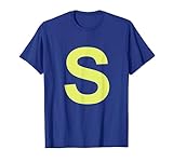 Streifenhörnchen Halloween Karneval Gruppenkostüm Brief S Shirt Blau T-Shirt