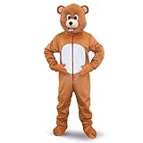 Dress Up America Braunes Maskottchen-Bärenkostüm für Kinder und Erwachsene – Braunes...