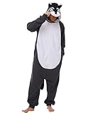 Kidukso Erwachsene Waschbär Jumpsuit Lustiges Tier Einteiler Schlafanzug Halloween Karneval Cosplay...