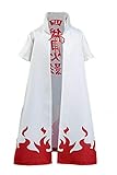 Hinevey Namikaze Cosplay Umhang Mantel Erwachsene Kinder Kostüm Weiß (Weiß (Erwachsene), XXL)