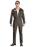 Maskworld Original Top Gun Overall Deluxe - Lizenziertes Film-Kostüm für Erwachsene - Verkleidung...