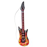W WIDMANN MILANO Party Fashion 04815 - Aufblasbare Rockstargitarre mit Flammen, Länge circa 105 cm,...