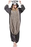 SimZoo Tier-Einteiler-Pyjama für Erwachsene, Herren- und Damen-Arktischer Samt...