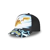 Kappe Jungen Natürlich, Cap Kinder, Pikachu, Langlebig, Schwarz/Blau/Gelb, 54