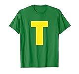 Buchstabe T Kostüm Lustiges Streifenhörnchen Fasching T-Shirt