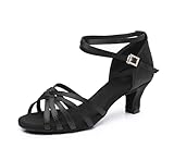 Danzschuhe Damen Latein für Damen Schwarz Professionelle Tanzschuhe Ballsaal Party Salsa Tanzübung...