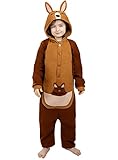 Funidelia | Känguru Onesie Kostüm für Jungen und Mädchen Größe 7-9 Jahre Tiere - Farben: Bunt,...