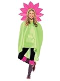 Smiffys Blumen Party Poncho, mit Zugbeutel