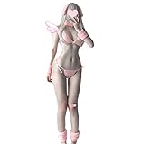 JasmyGirls Frauen Sexy Dessous Set Furry Bunny Cosplay Kostüm Japanische Anime Micro Bikini Rosa BH...
