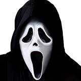 Amlisia Ghostface Maske, Gruselmaske Latexmaske Vollkopfmaske Horrorfilm Maske für Erwachsene...