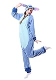 RANSUU Stitch Onesie Kostüm Relaxo Jumpsuit Erwachsene Pyjama Damen Herren Tier Schlafanzug...