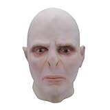 Claofoc Voldemort Maske Cosplay Kostüm Requisiten Horror Glatze Latex Vollkopf Maske Halloween...