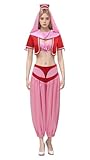 Hczetsac Erwachsene Damen I Dream of Jeannie Cosplay Kostüm mit Genie Magieflasche und Armband für...