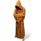 Star Wars Krieg der Sterne Jedi Deluxe Bademantel mit eingesticktem Jedi Logo braun