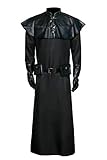 NUWIND Plague Doktor Pest Arzt Kostüm Mittelalter Steampunk Schwarz Kapuze Halloween Cosplay...