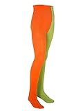 Maskworld Pippi Langstrumpf Strumpfhose für Kinder - grün/orange (122/140) - Kostüm-Zubehör für...