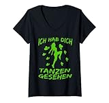 Damen Lustiges Cordula Grün Kostüm Karneval Wiesn Apres Ski Party T-Shirt mit V-Ausschnitt