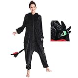 SINSEN Zahnloser Drache Einteiliger Pyjama Flanell Cosplay Onesie Tier Winter Weihnachten Halloween...