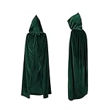 Durio Umhang Unisex Kostüm Halloween Karneval Kostümumhang mit Kapuze Vampir Cape Partybekleidung...