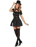 DEGUISE TOI Kultfaktor Sexy Schornsteinfegerin Damenkostüm schwarz-goldfarben - M