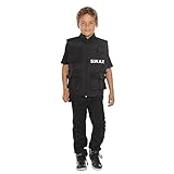 Boland 00488 - Weste SWAT, für Kinder, Einheitsgröße, Jacke, Schutzweste, Polizei, SEK, Kostüm,...