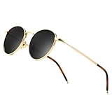 SUNGAIT Runde Vintage Polarisierte Sonnenbrille Klassische Retro Metallrahmen Sonnenbrille...