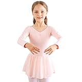 Bezioner Kinder Ballettkleidung Mädchen Ballettkleid Langarm Balletttrikot Ballettanzug Tanzkleid...