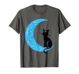 Schwarz Katze Crescent Moon Sailor Mom T-Shirt