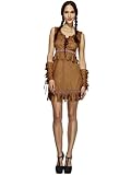 Smiffys Fever Kollektion, Pocahontas Kostüm, mit Kleid und Armmanschetten