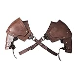 Harilla Mittelalterlicher Schulterschutz aus Kunstleder, Schulterschutz, verstellbar, Steampunk,...