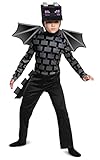 DISGUISE Official Minecraft Ender Dragon Costume Kids Black, Minecraft Fancy Dress Up Outfit for...