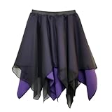 Damen Ursula Rock Kostüm – Kleine Meerjungfrau Bösewicht, Schwarz und Lila, Schwarz Short, 44
