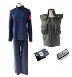 TAOYNJ Cosplay Kostüm von Kakashi Hatake | Ninja Uniform mit Weste (S)