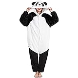 Xinlong Panda Jumpsuit Damen Tier Oversized Kuschelig Schlafanzug Cosplay Herren Lang mit Kapuze...