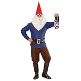 'BLUE GNOME' (coat, pants, belt with purse, boot covers, hat with ears, eyebrows and beard) - (L)