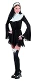 Boland 83817 - Kostüm Set Sexy Nonne, Schwarz-Weiß, Größe M, kurzes Kleid und Haube, Kostümset...