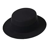 COSDREAMER Erwachsenenkostüm Spanischer Hut Schwarz Rot Matador Hut Sombrero Hut (Schwarz 2)