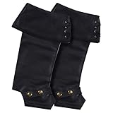 Thetru Luxus-Stiefel-Stulpen in schwarz | Einheitsgröße Erwachsene | Piraten-Stiefel-Stulpen zu...