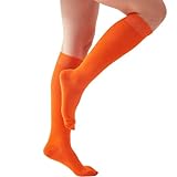 Mysocks Unisex Kniestrümpfe lange Socken Orange
